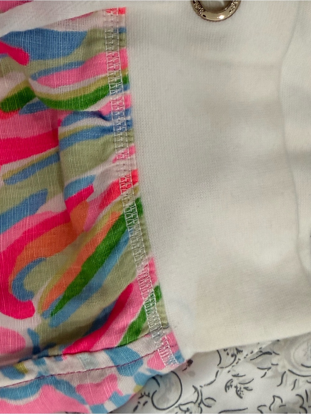 Lilly Pulitzer neon multicolor linen the beach pant w/ cotton drawstring waist - Picture 7 of 16